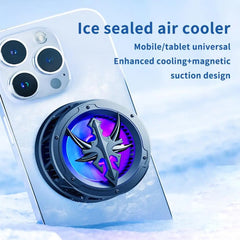 Magnetic phone cooler AL-10 semiconductor Cooling Fan RGB Lights